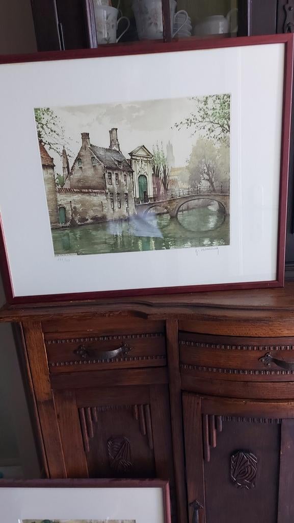Aquarel Hellinck, Antiek en Kunst, Kunst | Schilderijen | Modern, Ophalen