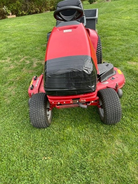 Tracteur tondeuse Toro et remorque basculante, Jardin & Terrasse, Enlèvement, Utilisé, Toro, 120 cm ou plus