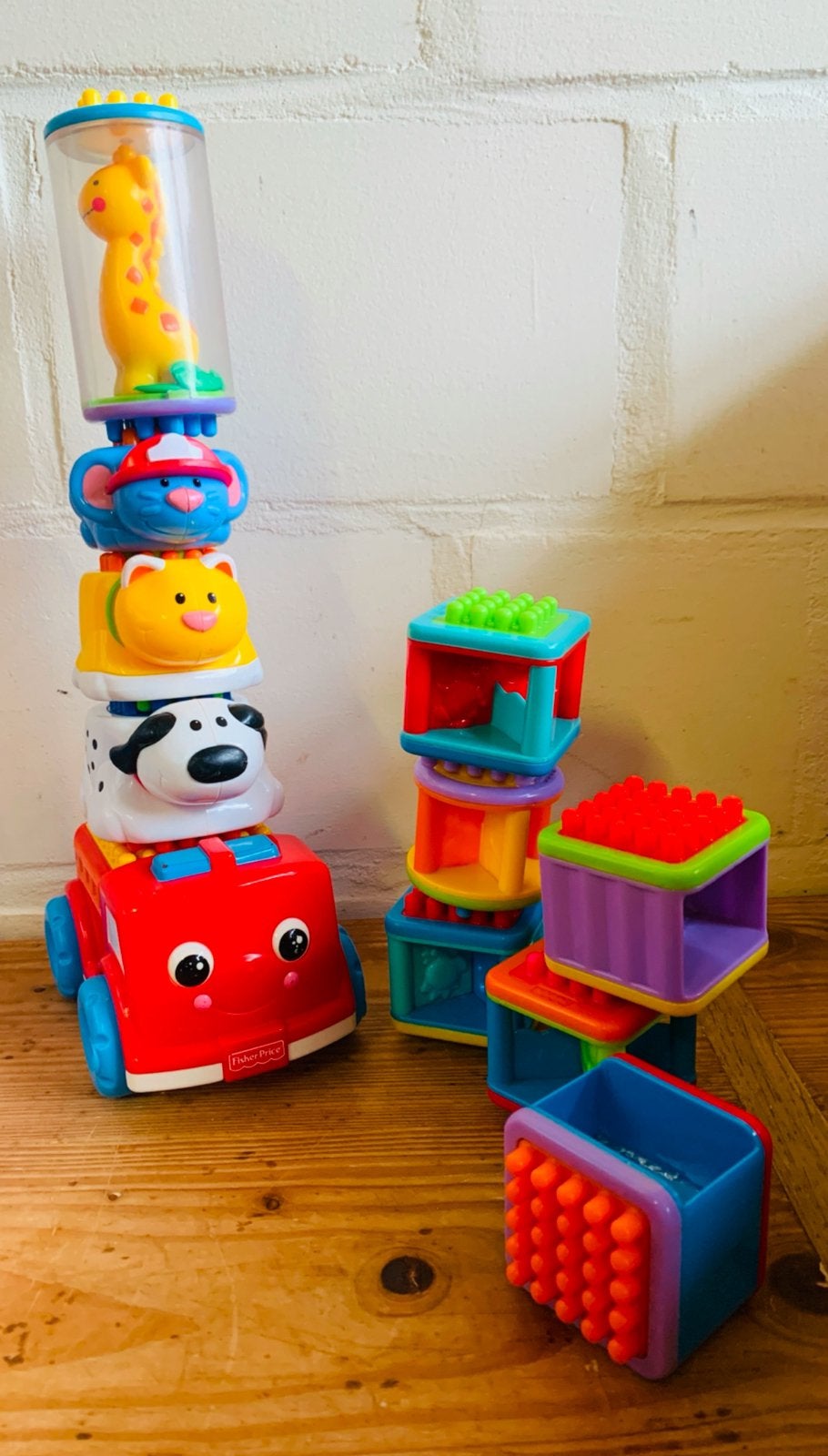 Fisher-Price Stack ’n Surprise Blocks met opbergdoos, Ophalen, Gebruikt