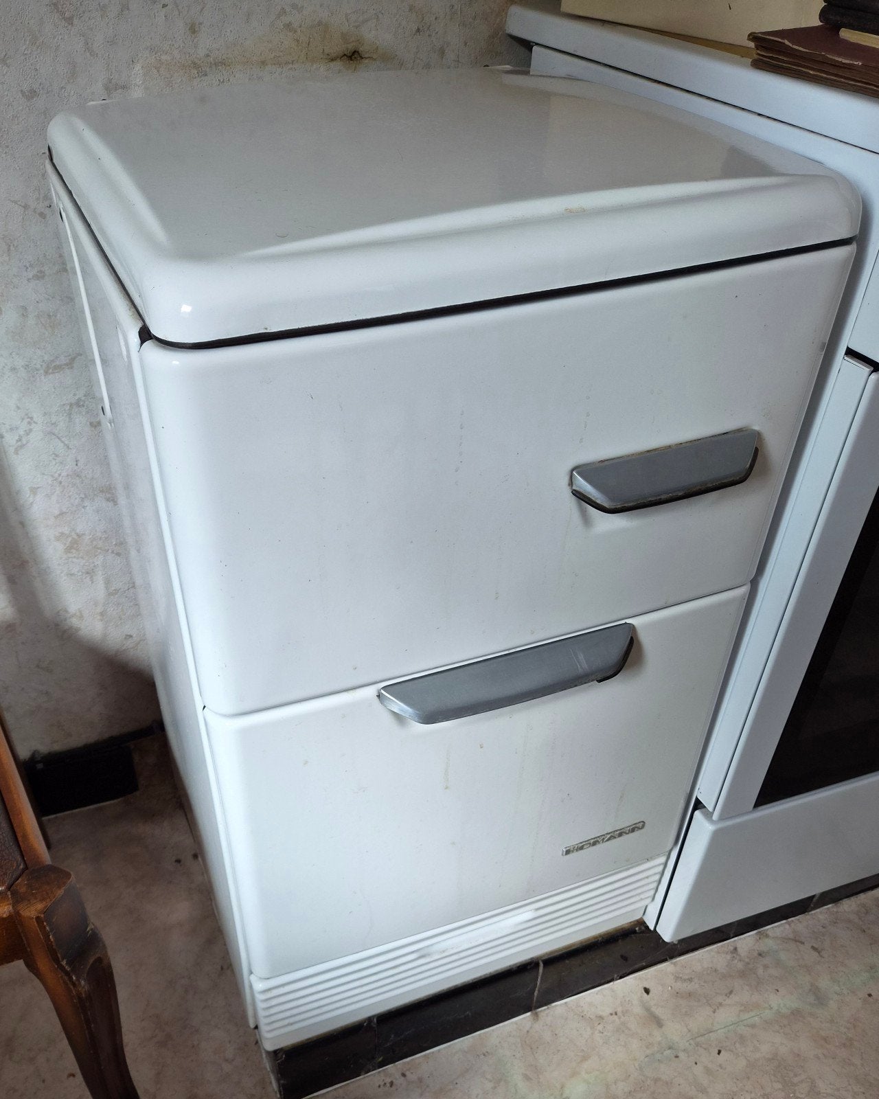 vintage Homann "Allesbrenner" kolen- en houtkachel, Elektronische apparatuur, Vriezers en Diepvrieskisten, Ophalen