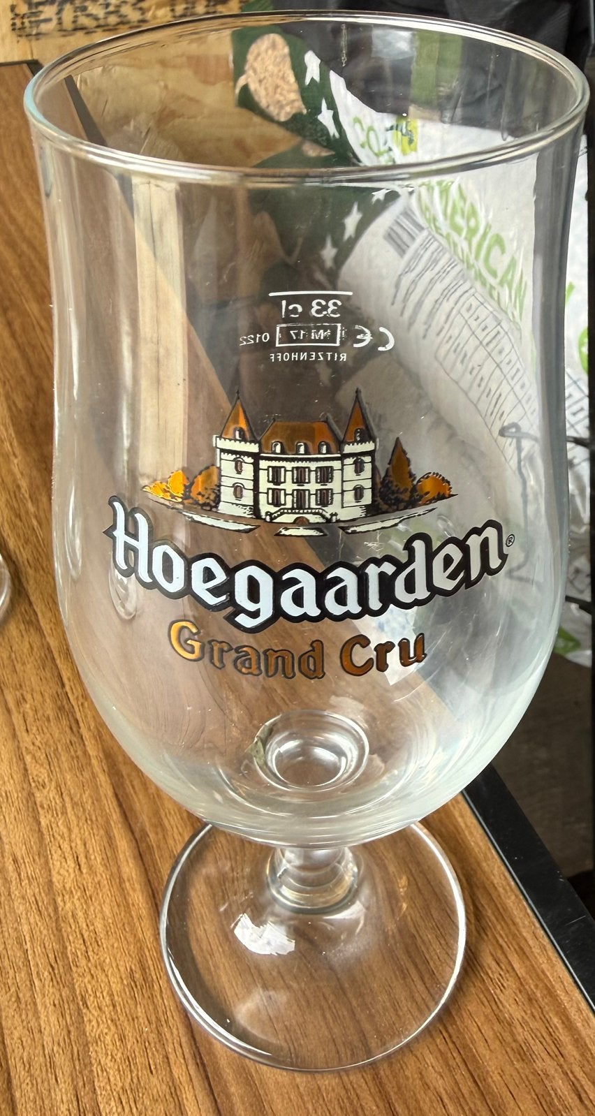 4 Verres Hoegaarden grand cru, Enlèvement, Comme neuf