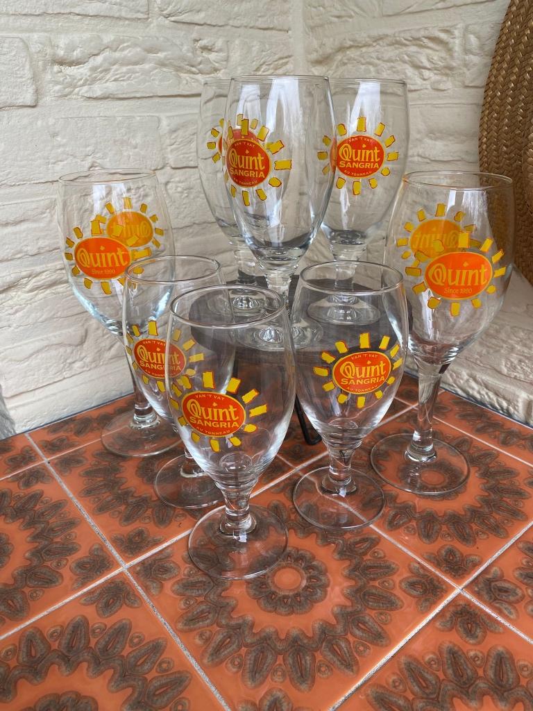 Quint sangria glazen, Ophalen of Verzenden, Zo goed als nieuw, Overige typen