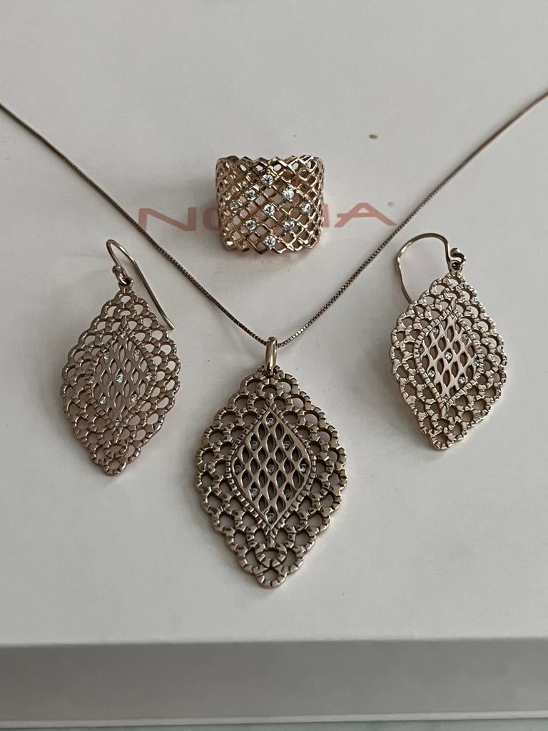 Nona silver rose set 925, Ophalen of Verzenden, Zo goed als nieuw