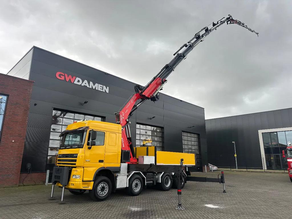 DAF XF 105.460 8x4 Trekker/ Bakwagen Fassi F950+Fly jib, win, Euro 5, Achterwielaandrijving, 460 pk, Overige kleuren