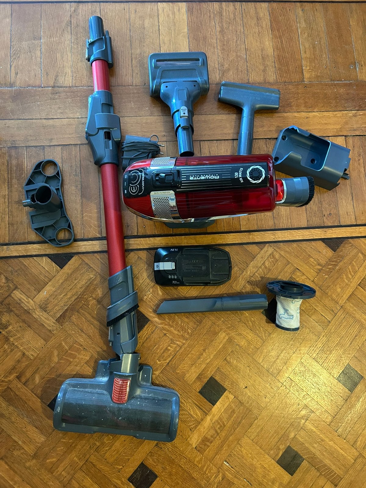 Rowenta X-Force flex 11.6 (problem), Draadloos, Niet werkend, Reservoir, Steelstofzuiger