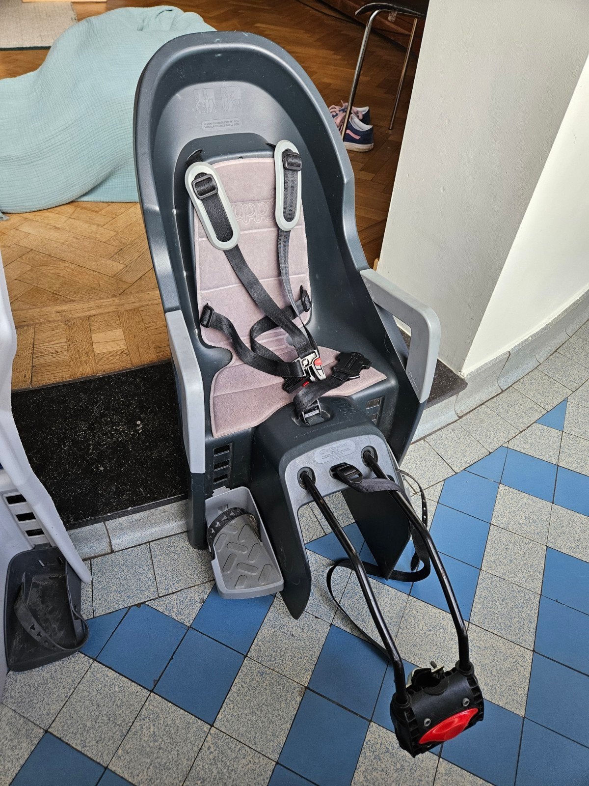 fkinderstoel voor fiets, Fietsen en Brommers, Fietsaccessoires | Fietsstoeltjes, Ophalen, Gebruikt, 15 t/m 25 kg, Achterzitje