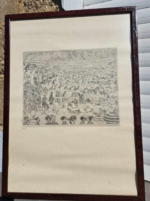 lithographie signe james ensor, Antiquités & Art, Enlèvement ou Envoi, Lithographie