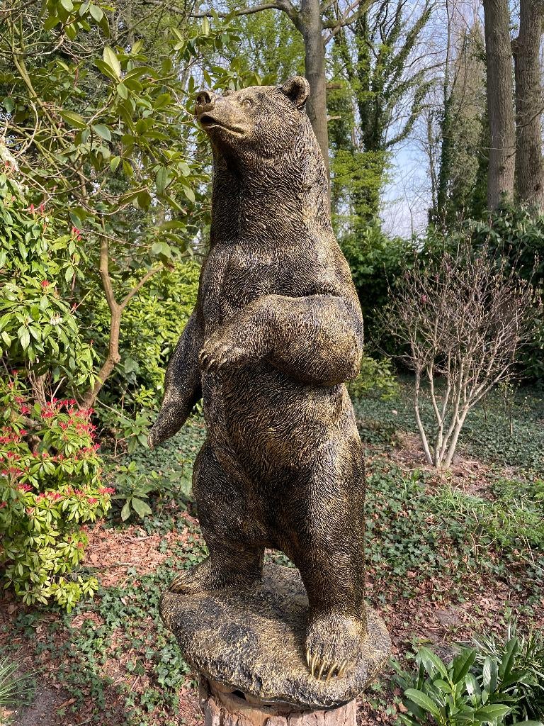 Beer, brons, vijver, gazon, dierentuin, 120cm, Tuin en Terras, Tuinbeelden, Nieuw, Dierenbeeld, Kunststof, Ophalen