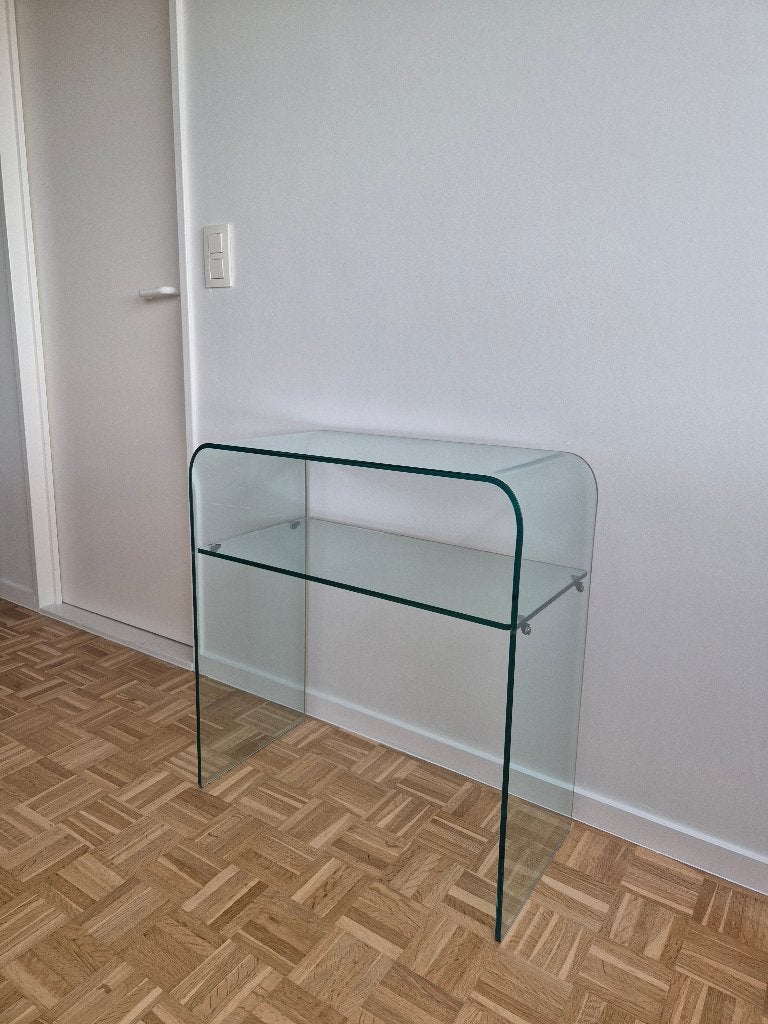Console design vintage en verre (1998) facture disponible, Enlèvement, Verre
