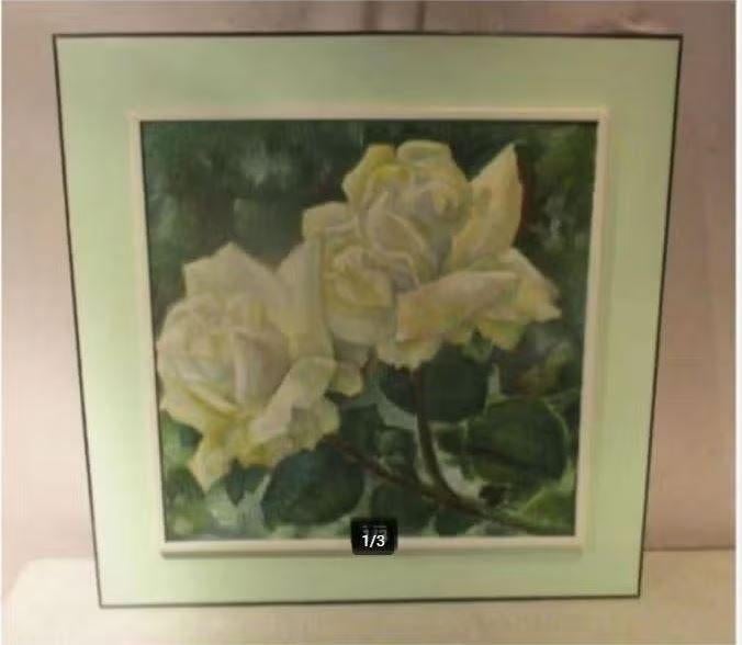 Mooi Geschilderd werk 'Witte Rozen' - Constant Frits, Antiek en Kunst, Ophalen of Verzenden