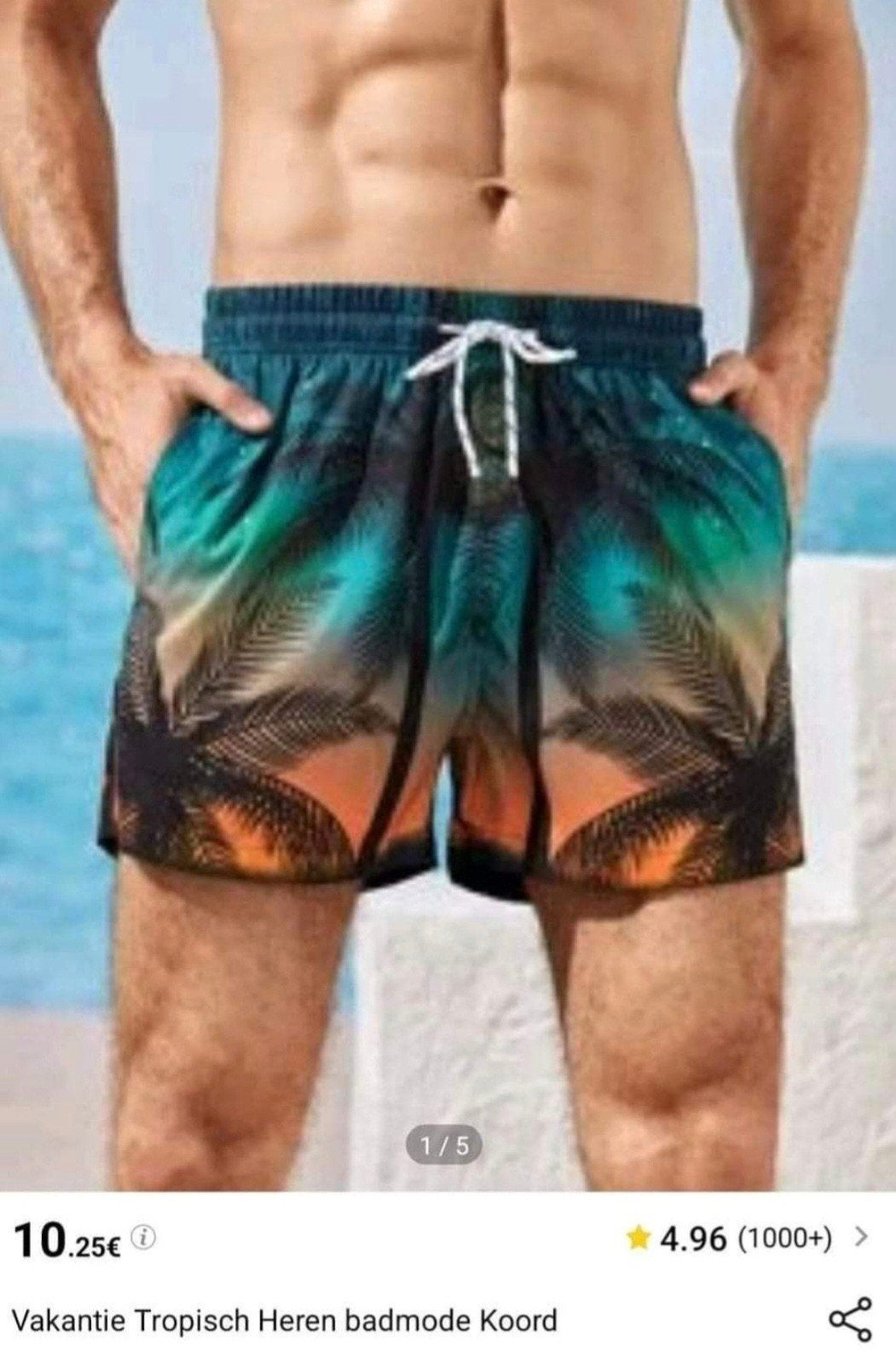 Zwemshort maat S, Kleding | Heren, Badmode en Zwemkleding, Ophalen of Verzenden, Maat 46 (S) of kleiner, Shein, Zwemshort