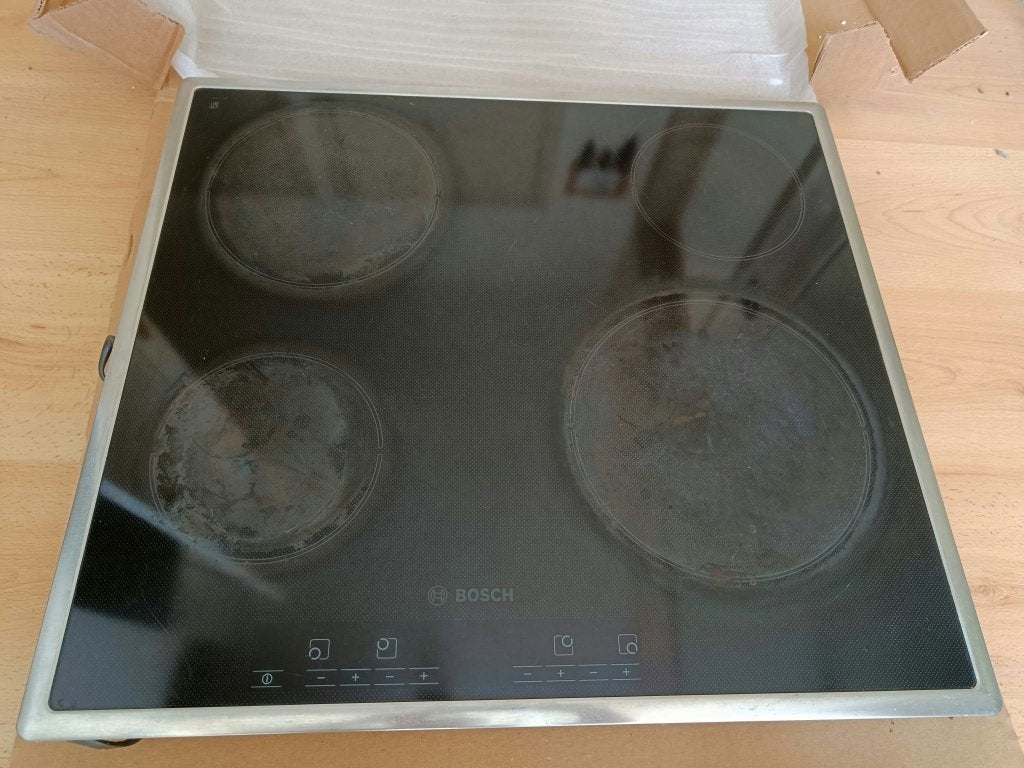 Kookplaat keramisch BOSCH PKE645E01, Elektronische apparatuur, Ophalen, Gebruikt, Keramisch, 4 kookzones