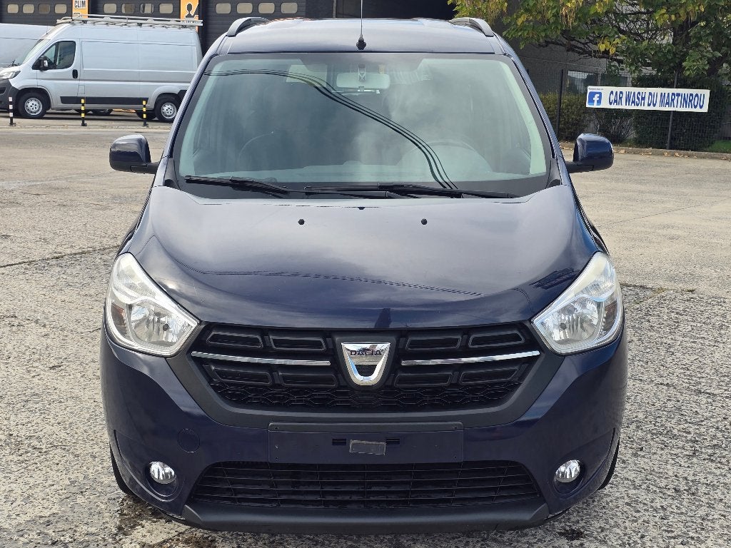 DACIA LODGY 1.2 i AIRCO/7 ZITPLAATSEN/EURO 6B/Export 2017, Auto's, Monovolume, Blauw, Handgeschakeld, 5 deurs