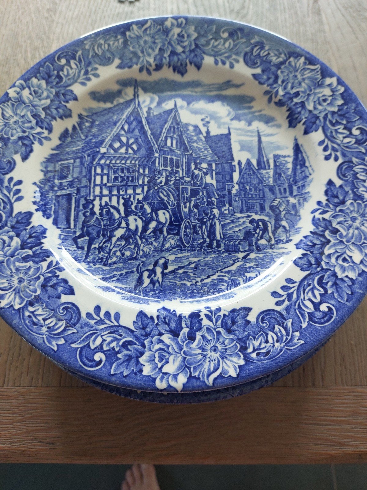 blauwe borden, Antiek en Kunst, Ophalen