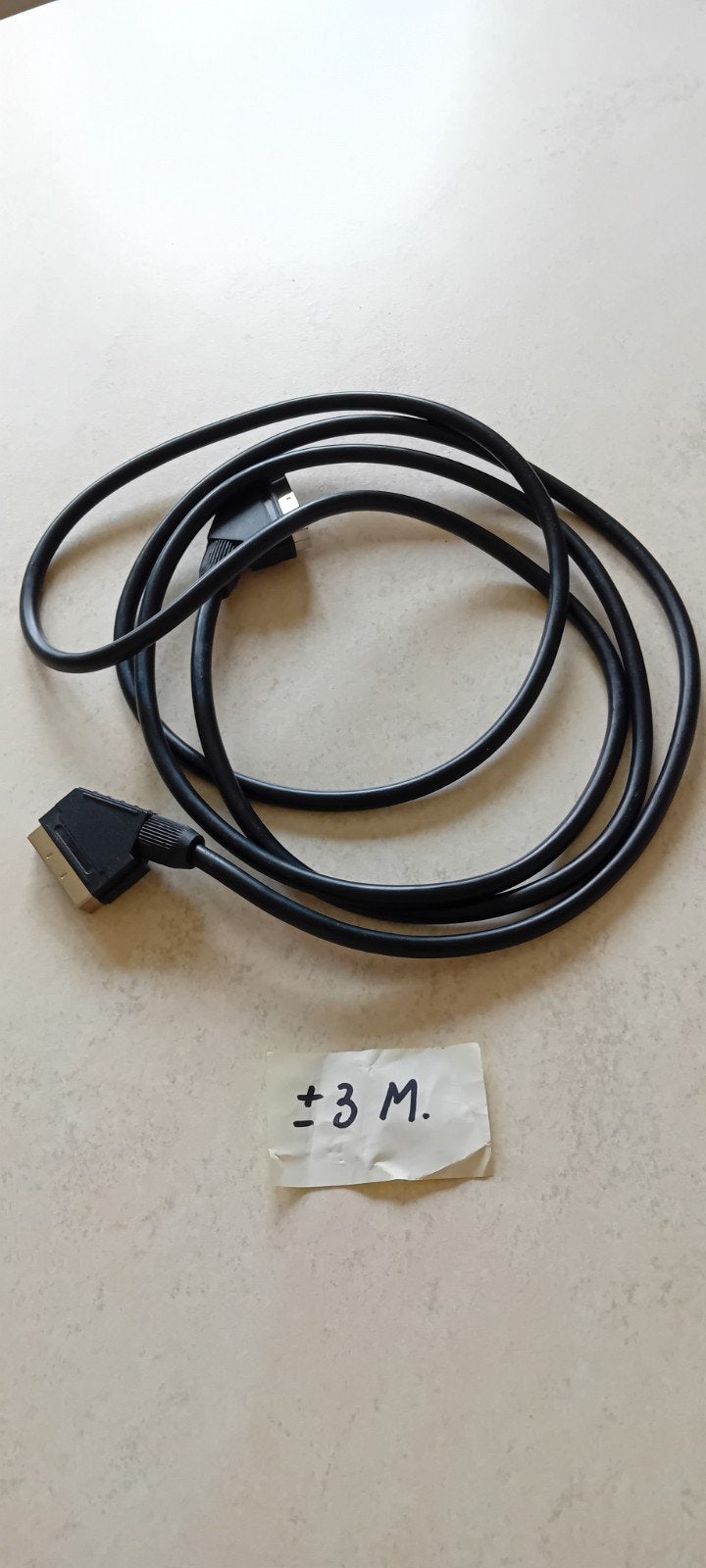 Scartkabel van 3 meter, Audio, Tv en Foto, Audiokabels en Televisiekabels, Ophalen of Verzenden, Nieuw, 2 tot 5 meter, Scartkabel