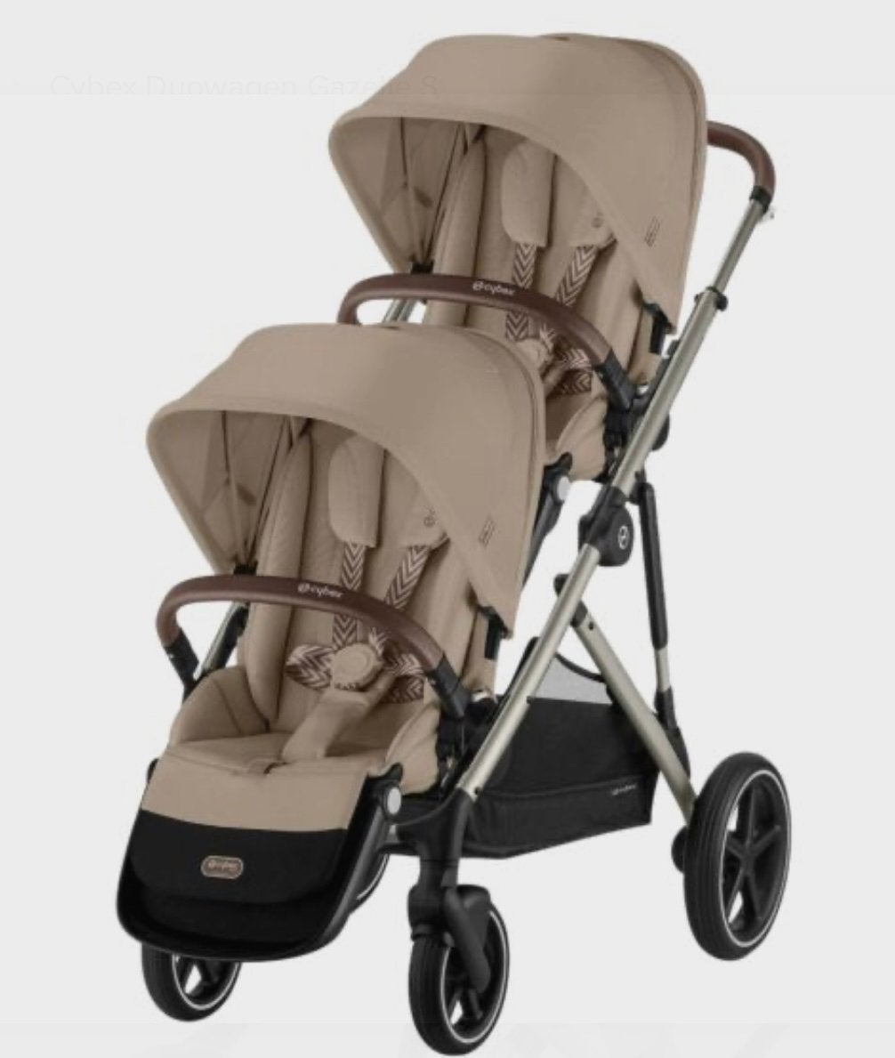 Cybex Duowagen Gazelle S + Maxi cosi 2 + regenhoezen., Ophalen, Zo goed als nieuw, Duomodel