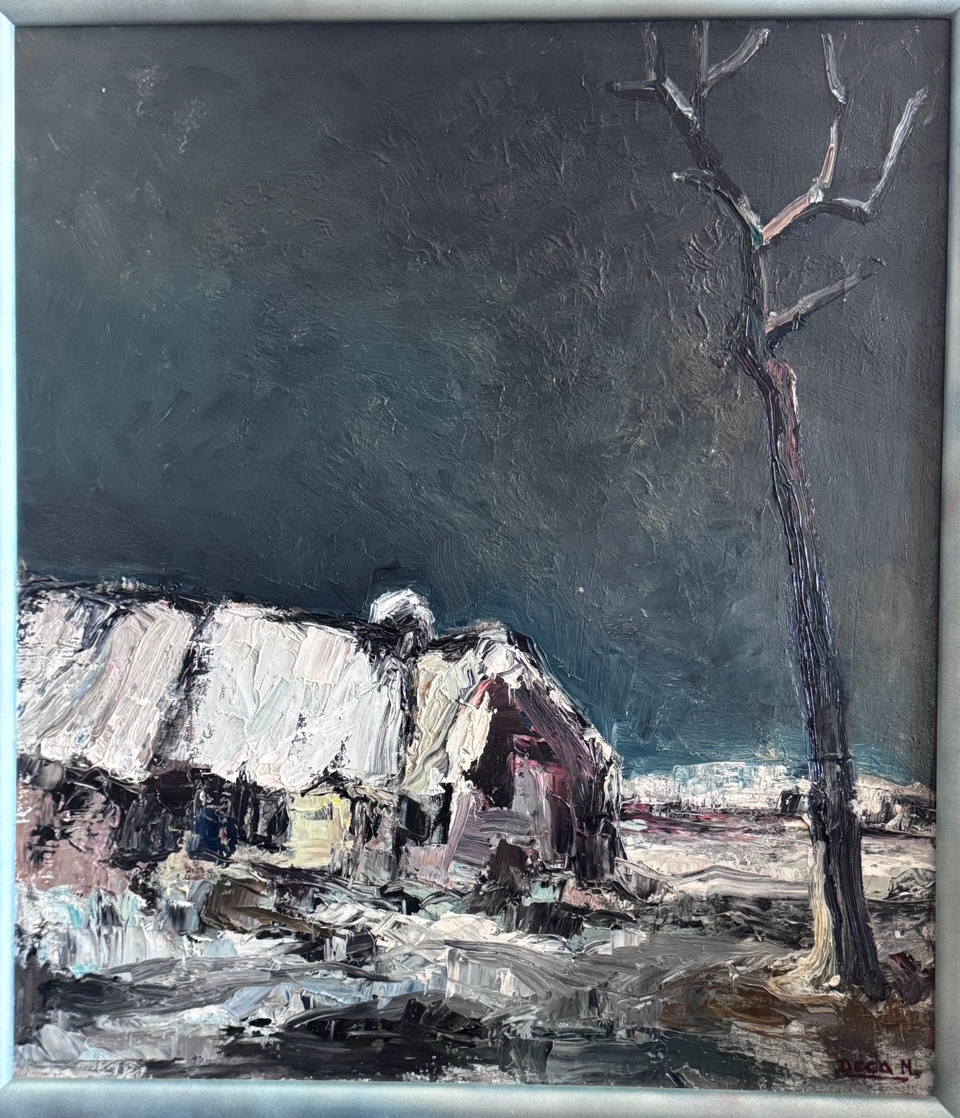 Vintage schilderij Miel Deca uit Aarschot, Antiek en Kunst, Ophalen, Textiel, Gesigneerd, Landschap