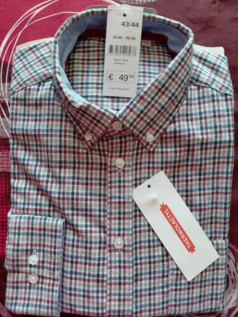 Lot de 2 chemises épaisses Damart, Vêtements | Hommes, Chemises, Enlèvement ou Envoi, Neuf, Multicolore, Damart