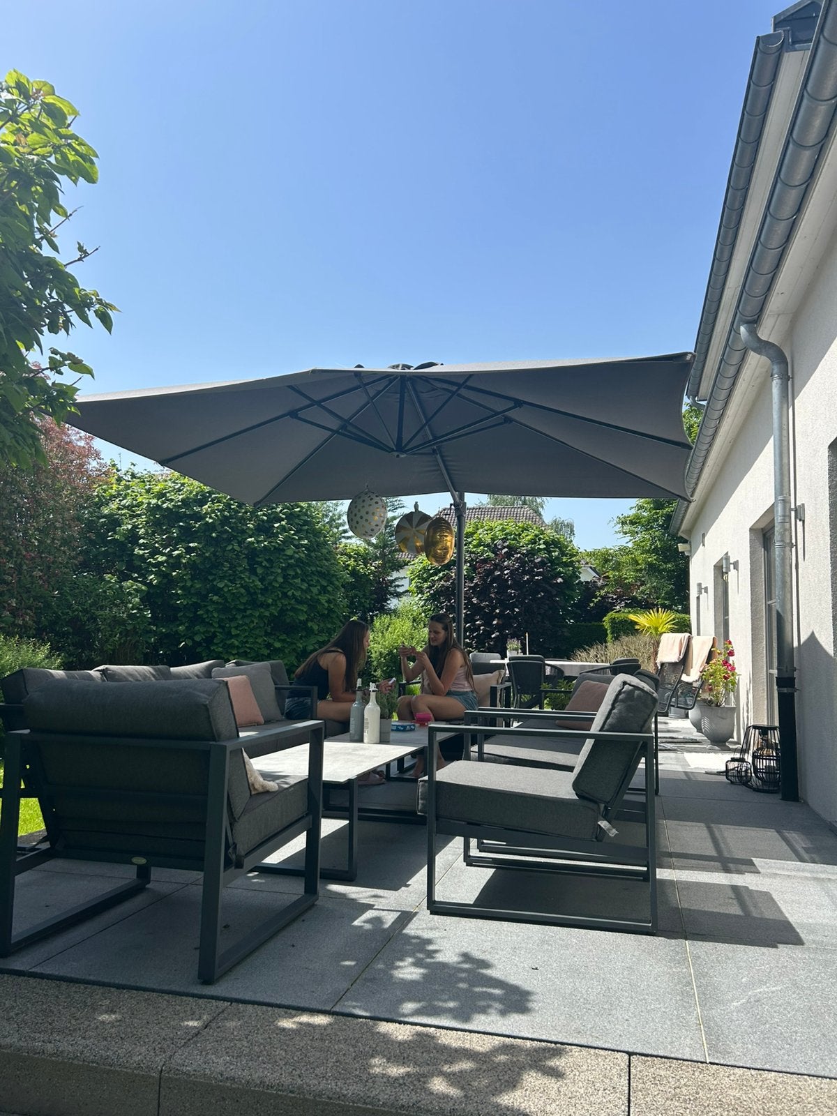 BRISTOL parasol 3x4m., Jardin & Terrasse, Parasols, Enlèvement, Utilisé, 3 à 4 mètres, Étanche