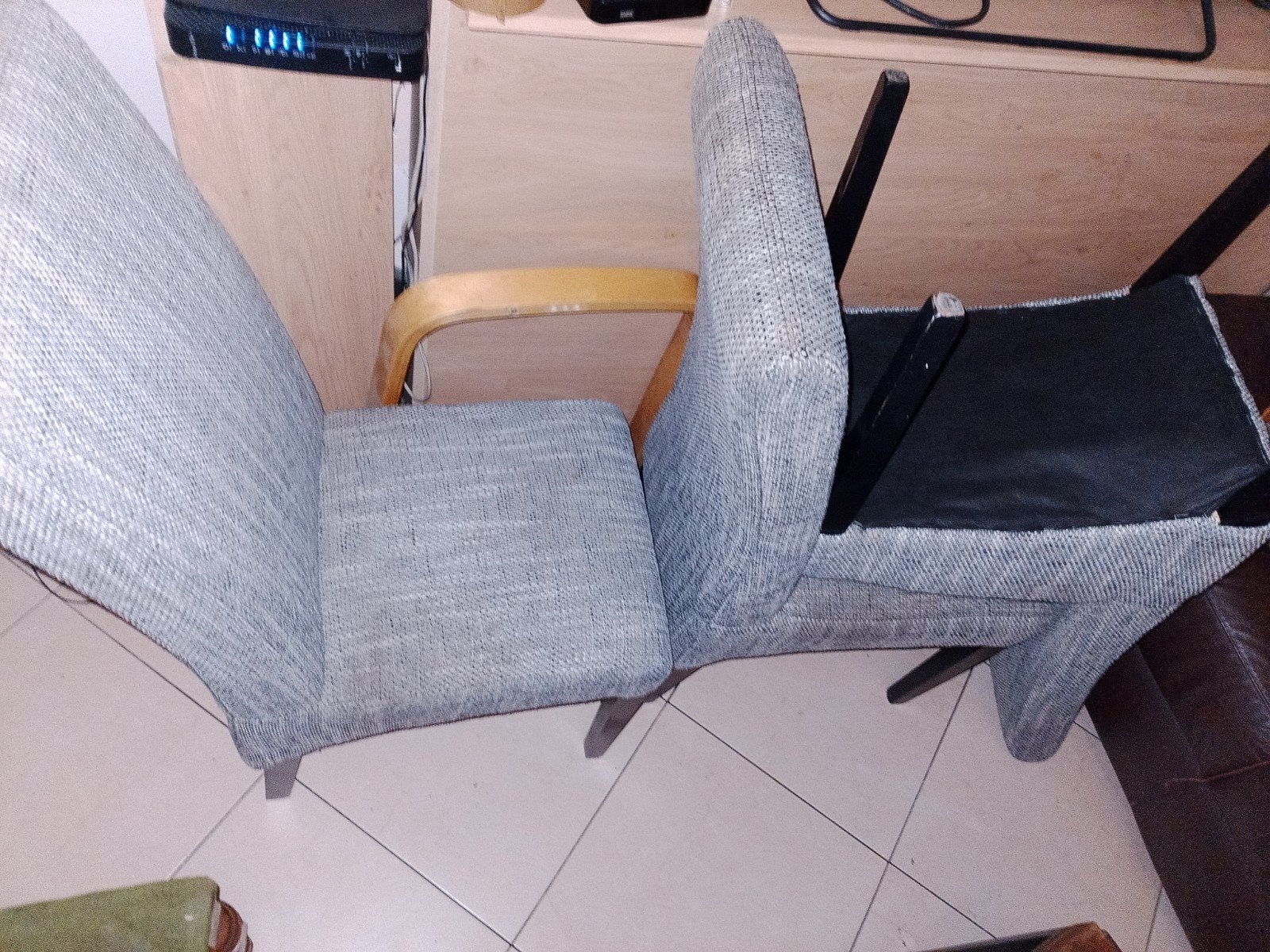 lot de 6 chaises, Enlèvement, Gris, Tissus