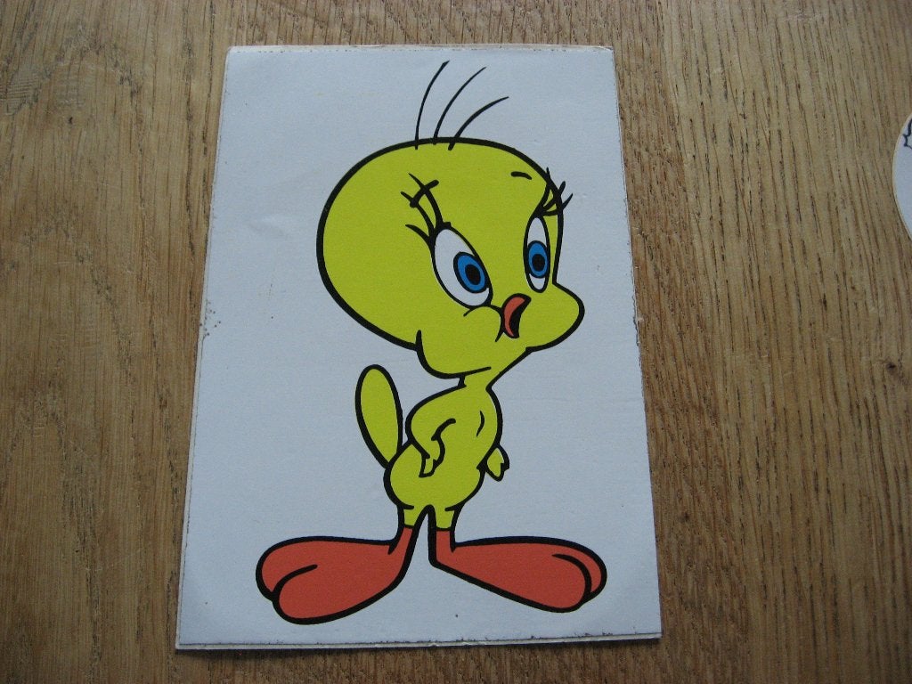 Sticker Tweety 10 x 15 cm, Ophalen of Verzenden, Overige figuren, Nieuw, Plaatje, Poster of Sticker