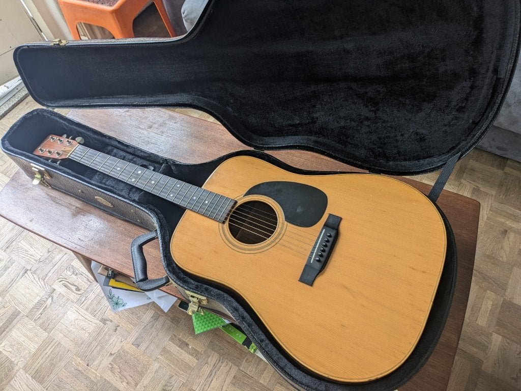 Aria D80 handbuilt R.Matsuoka 70's, Musique & Instruments, Instruments à corde | Guitares | Acoustiques, Utilisé, Guitare Western ou Guitare Folk