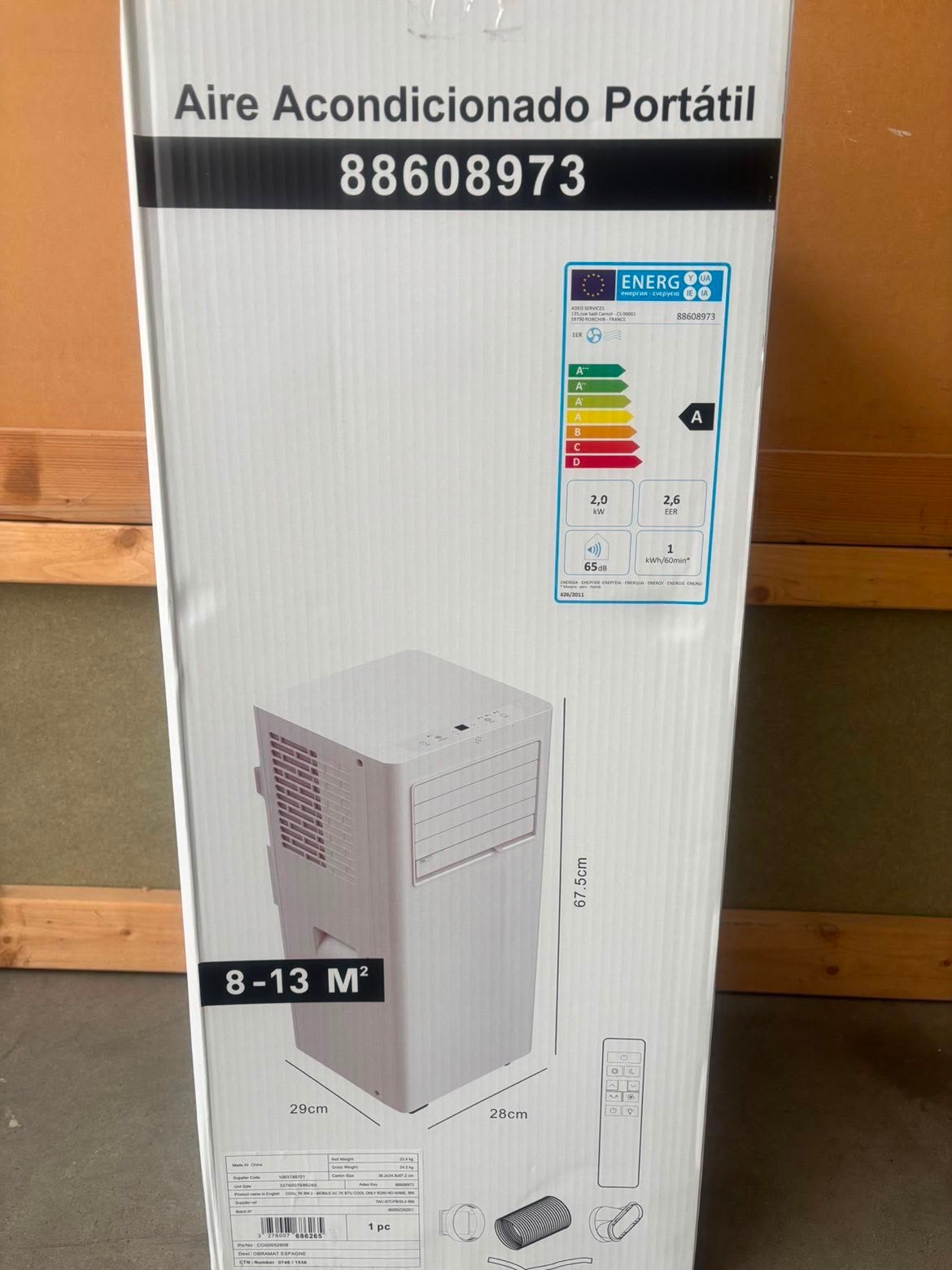 ️ CLIMATISEUR MOBILE NEUF – 7 000 BTU – JAMAIS UTILISÉ ️, Neuf, Classe énergétique A ou plus économe, 60 à 100 m³, Climatiseur mobile