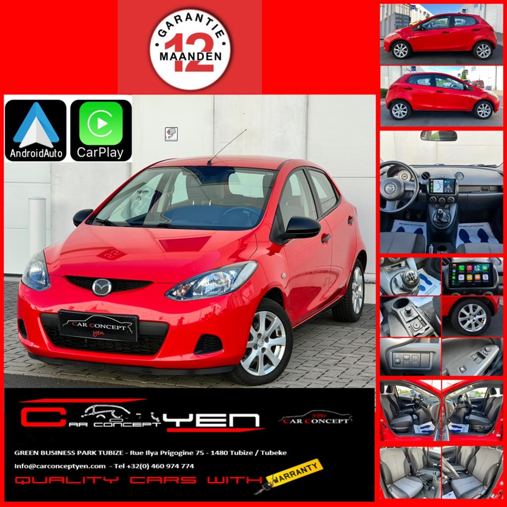 Mazda 2 2 1.3i*Carplay*Bluetooth*Attache remorque*Garantie, Autos, Mazda, Rouge, Achat, 129 g/km, Entreprise