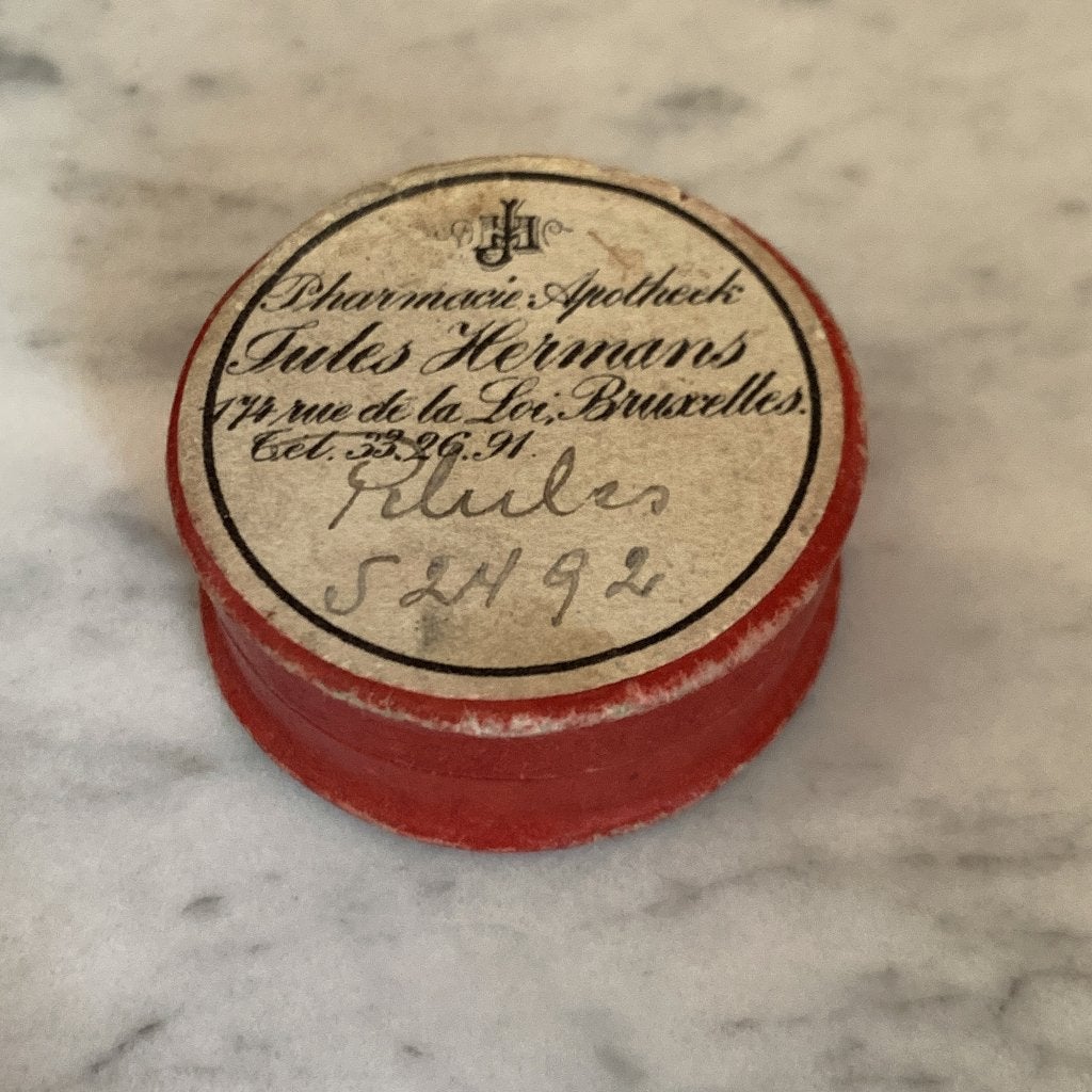 Antiek Apothekersdoosje Pharmacie Jules Hermans Bruxelles, Verzamelen, Ophalen of Verzenden
