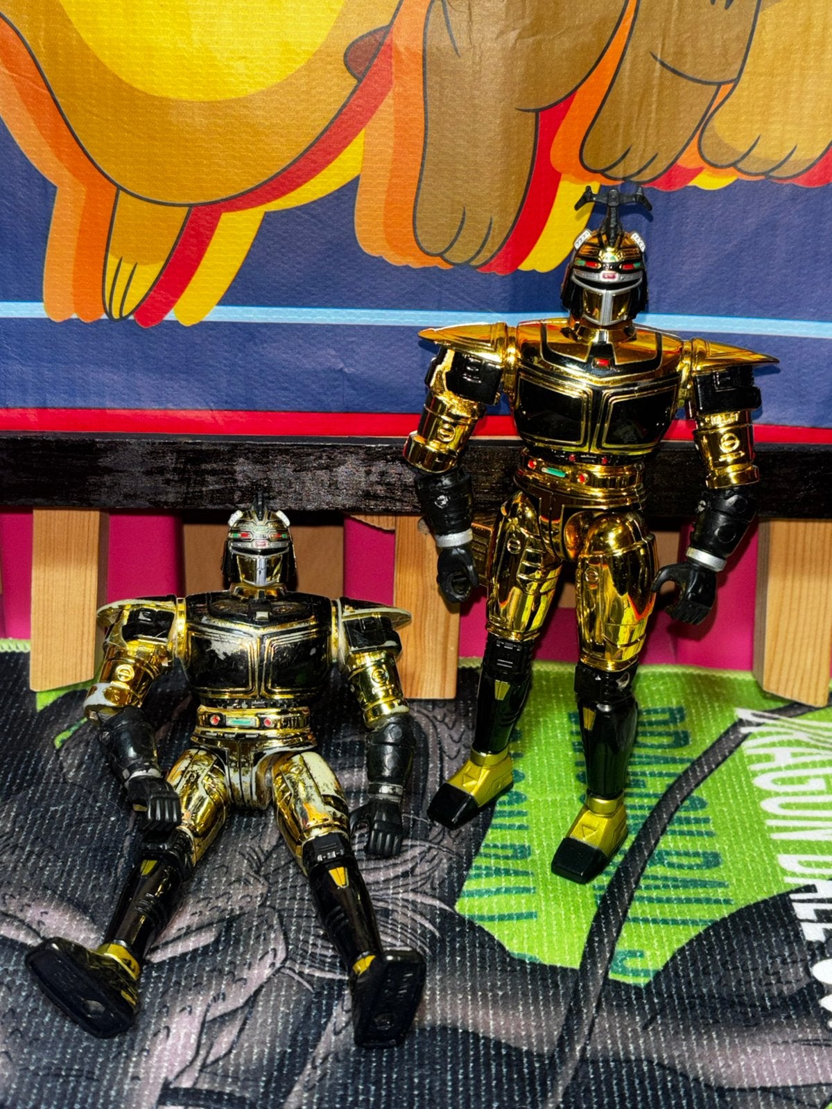 Lot de 2 figurines B-Fighter Kabuto / Beetleborgs Metallix, Collections, Enlèvement ou Envoi, Utilisé
