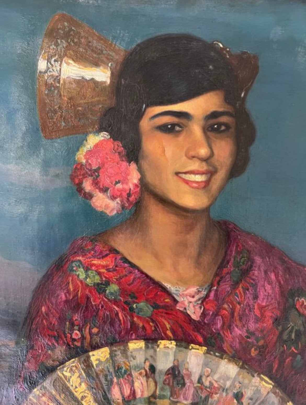 Peinture à l'huile originale - Joan Cardona i Llados, Antiquités & Art, Enlèvement ou Envoi
