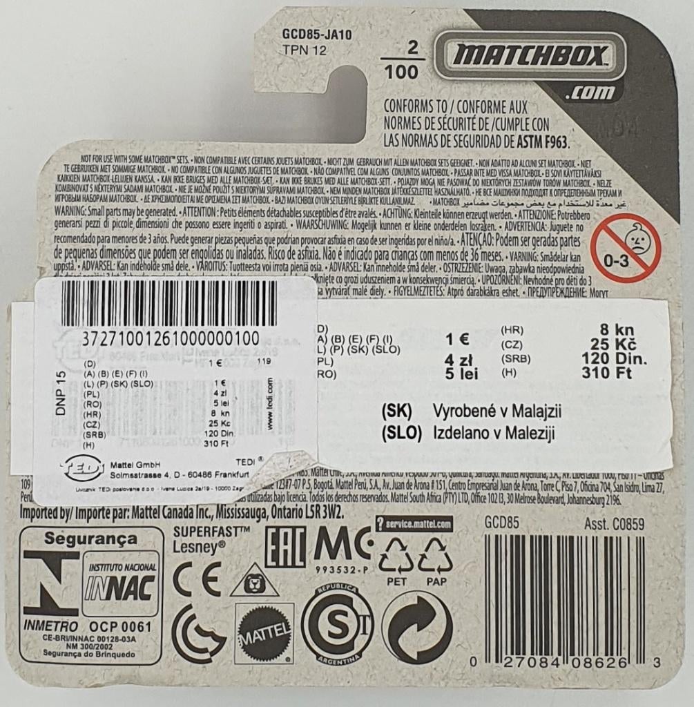 Matchbox - '18 Dodge Charger - GCD85 - 1:64, Neuf, 333 Continental Boulevard, El Segundo, CA 90245, United States, Service.mattel.com
