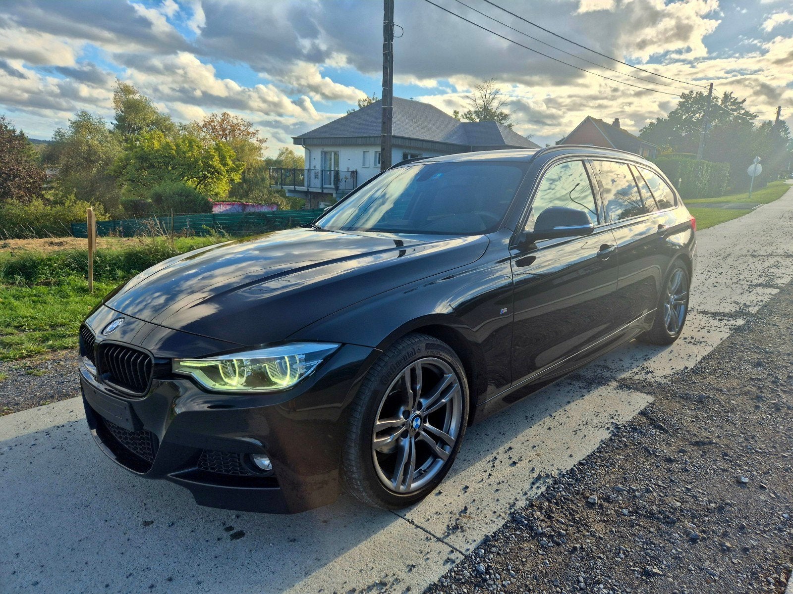 BMW 318D "Pack M" Boîte Automatique, GPS, Cuir, Led, Cuir, Entreprise, Noir, 5 portes