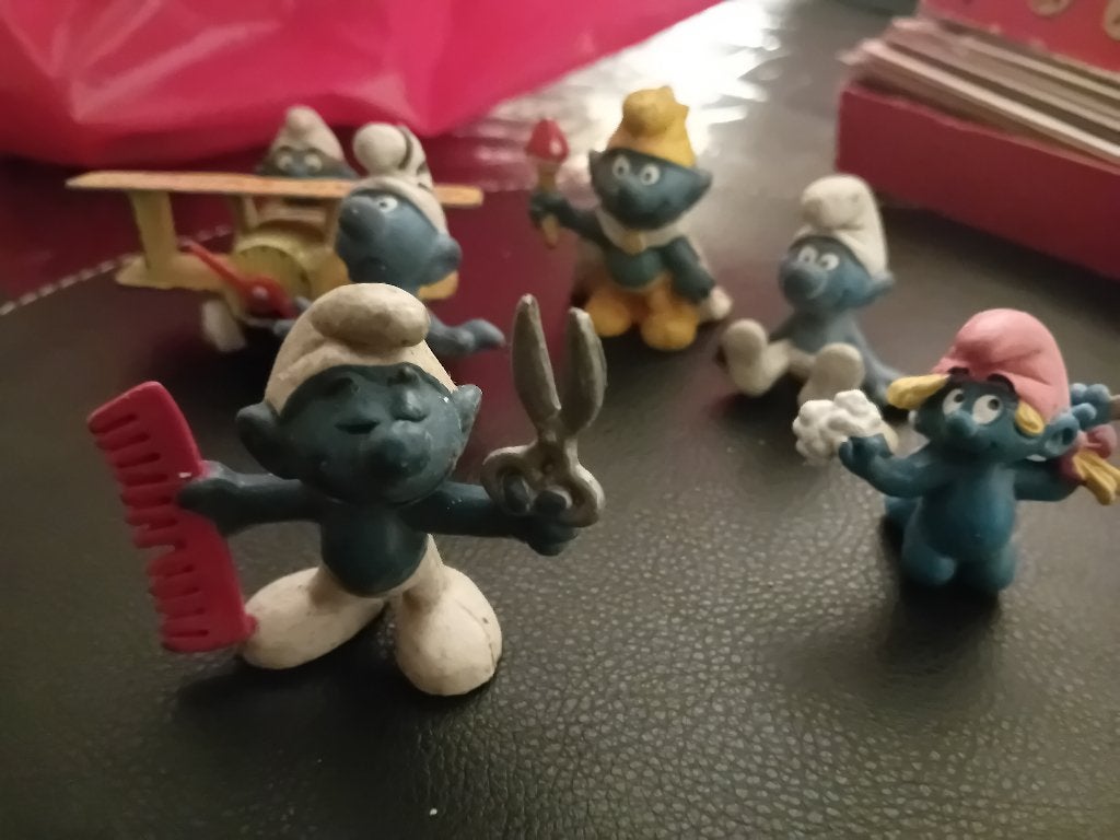 6 oude smurfen, Verzamelen, Ophalen of Verzenden