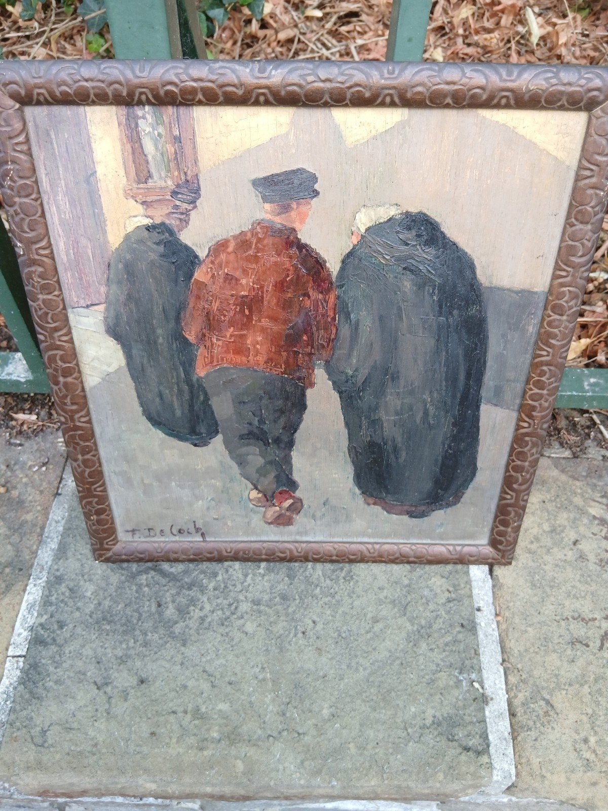 schilderij fernand de cock, Antiquités & Art, Enlèvement ou Envoi, Panneau