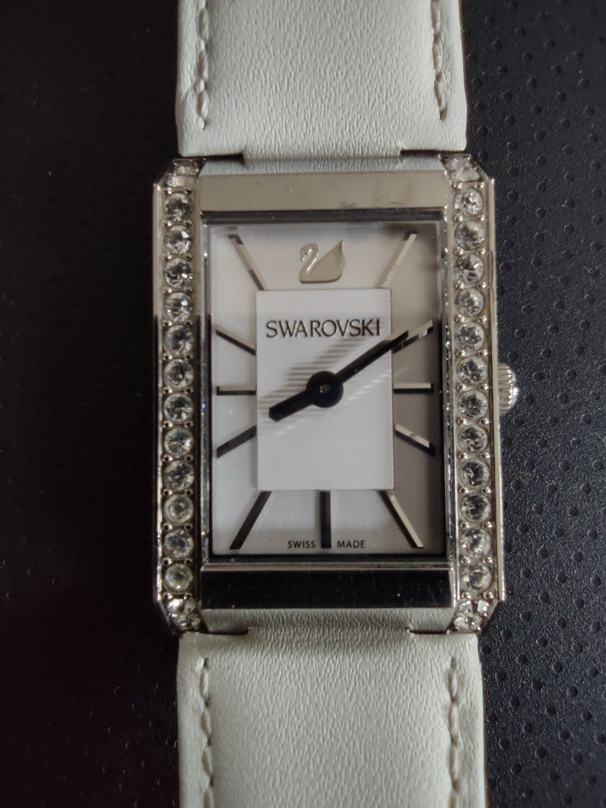 Swarovski dames polshorloge, Handtassen en Accessoires, Horloges | Dames, Staal, Polshorloge, Ophalen of Verzenden, Leer