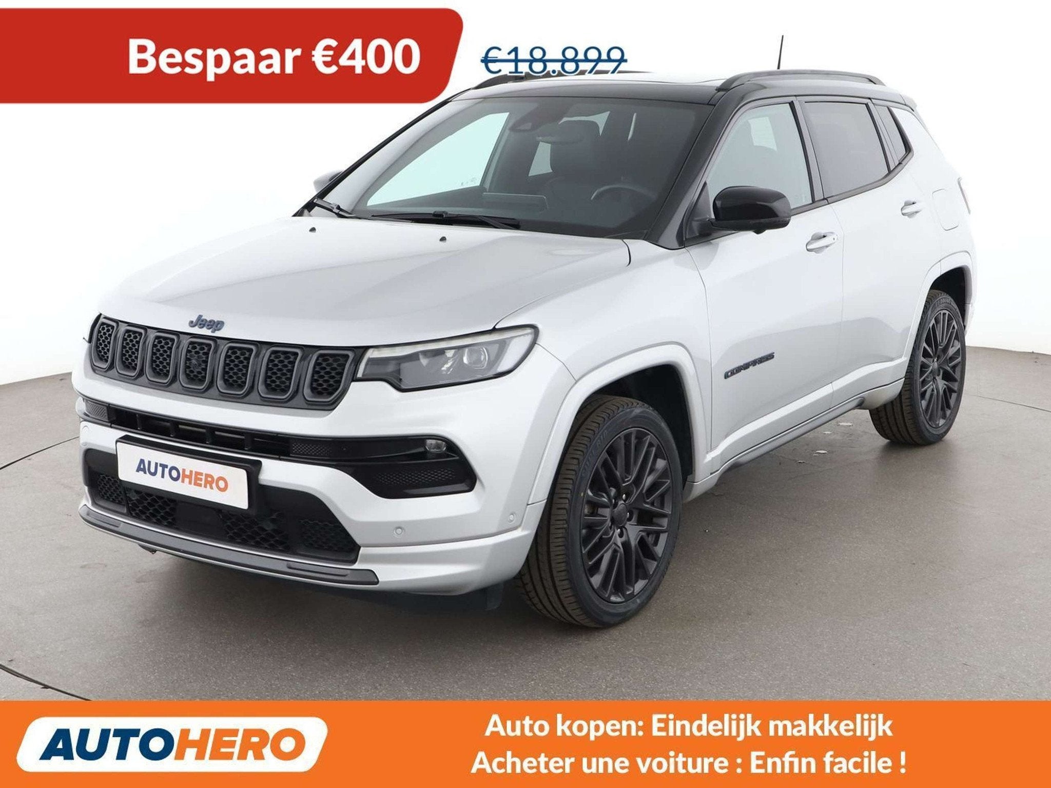 Jeep Compass 1.3 T4 4xe Plug-in Hybrid S (automatique), Autos, Cuir, Euro 6, 5 places, Automatique
