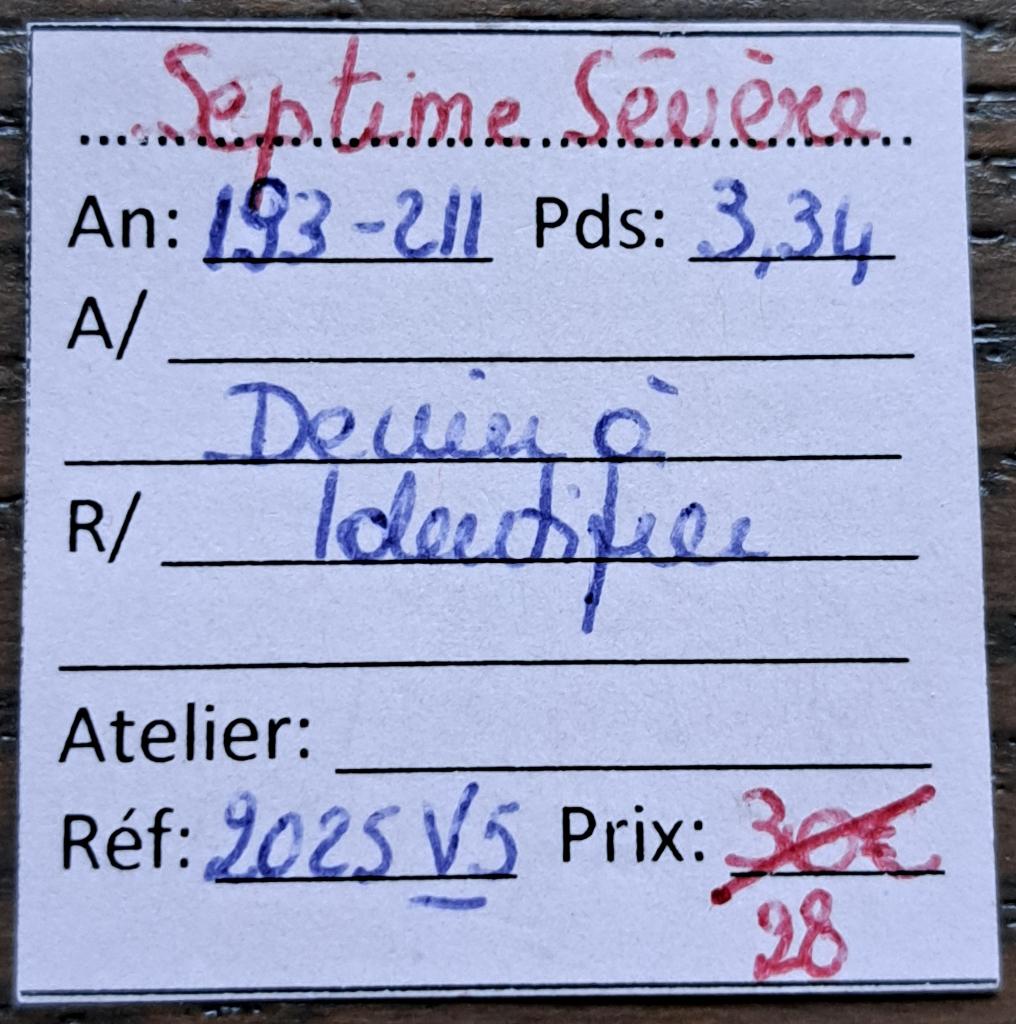 Septime Sévère - Denier, Enlèvement ou Envoi, Autres pays, Monnaie en vrac, Argent