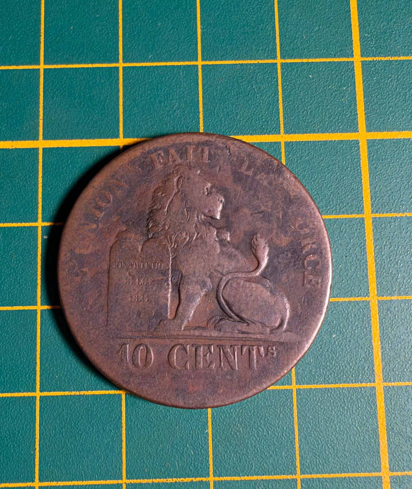 België - 10 cent Leopold I, Postzegels en Munten, Ophalen of Verzenden, Brons, Losse munt