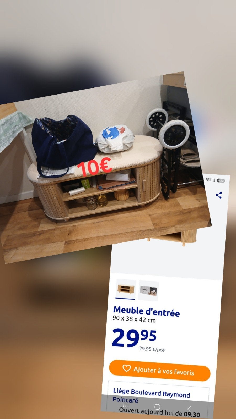 Meuble d'entrée, Maison & Meubles, Enlèvement, Comme neuf
