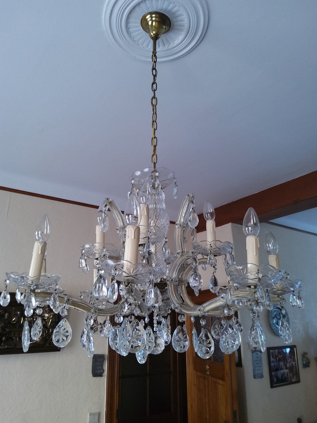 Lustre.  8 branches extérieures et 4 branches intérieures., Enlèvement