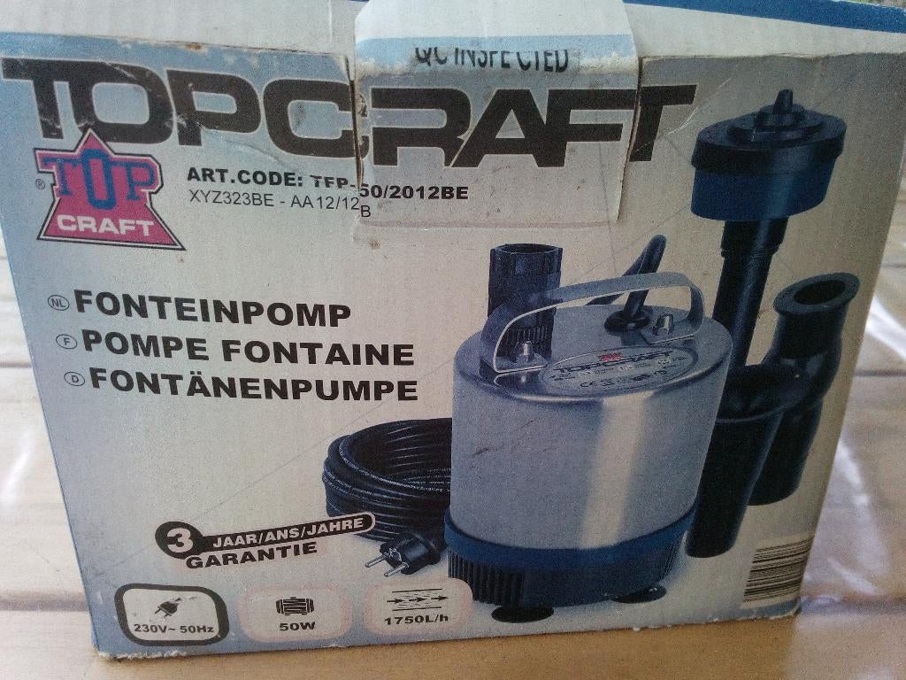 Fonteinpomp 50W, Enlèvement