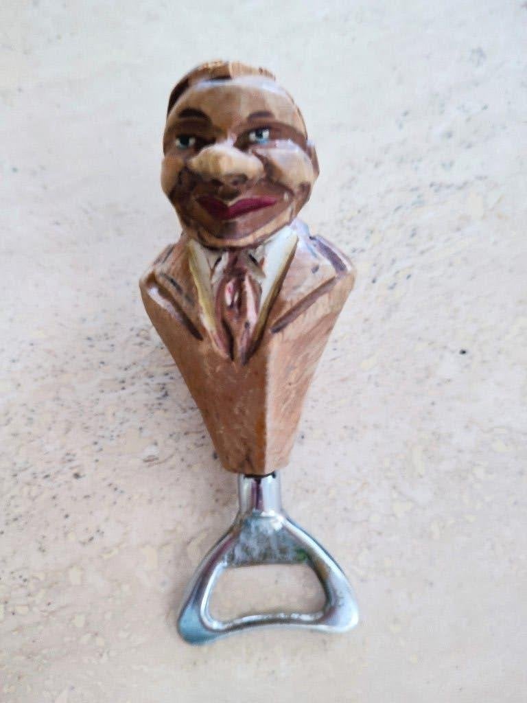 Décapsuleur, figurine en bois sculpté main, Maison & Meubles, Enlèvement ou Envoi, Multicolore, Autres types, Bois