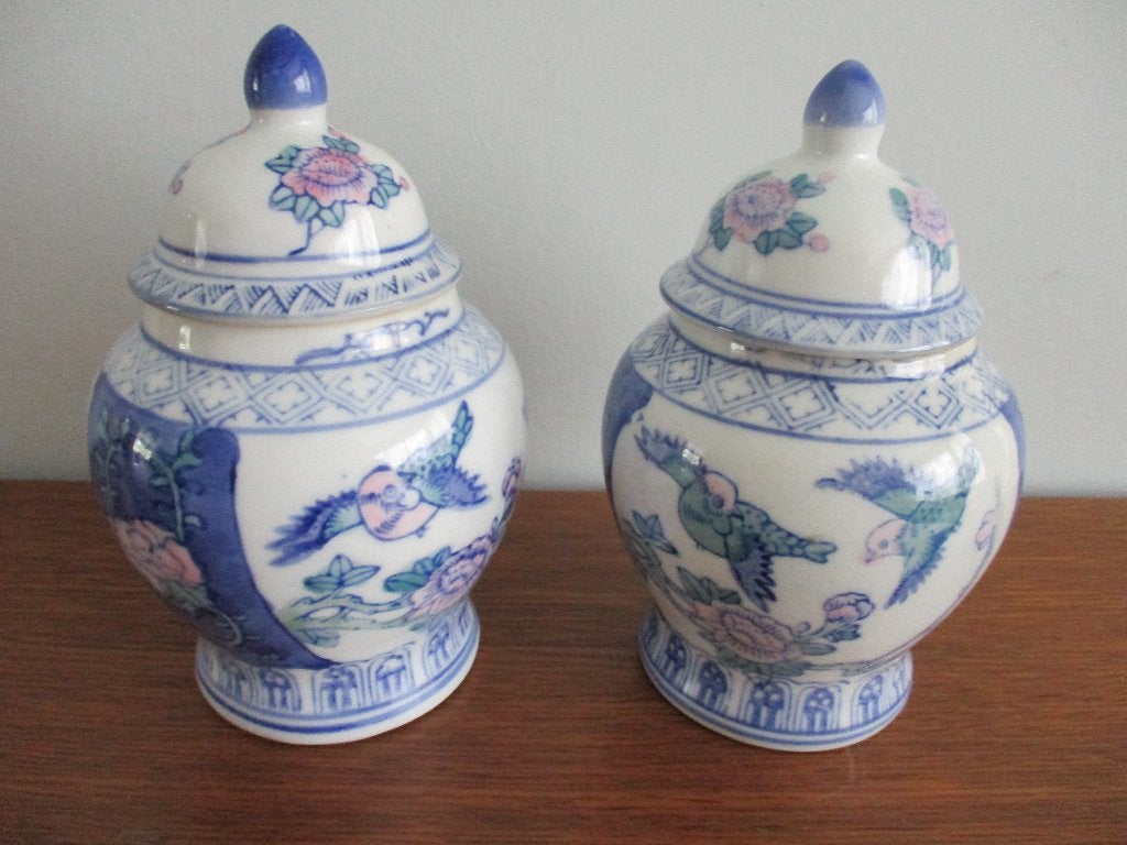 vaasjes, Blauw, Aardewerk of Porselein, Ophalen of Verzenden, Zo goed als nieuw