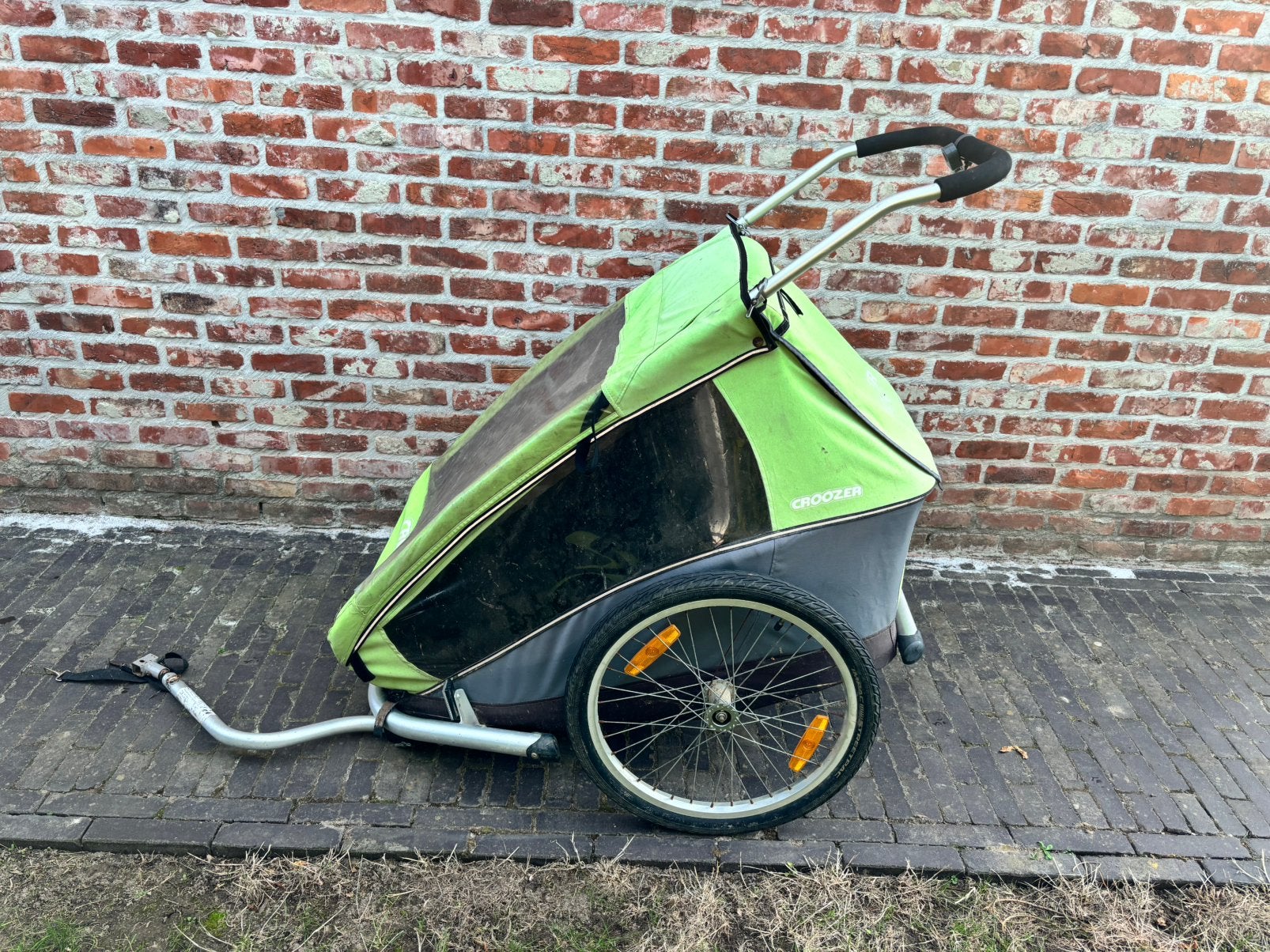 Croozer fietskar voor 2 kinderen + wandelset, Fietsen en Brommers, Ophalen, Zo goed als nieuw