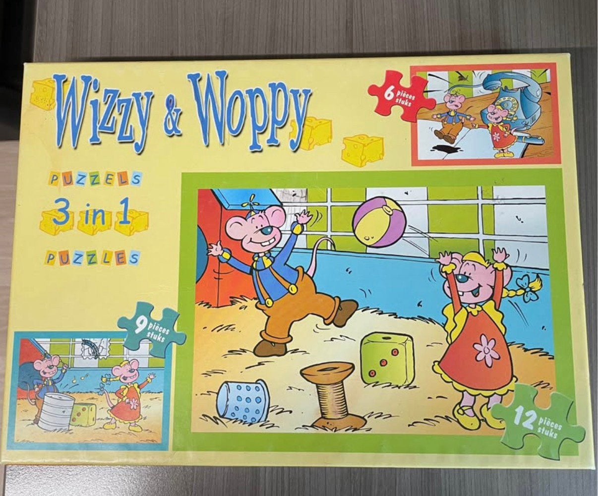 Wizzy woppy puzzel 3 in 1, Ophalen of Verzenden, Zo goed als nieuw