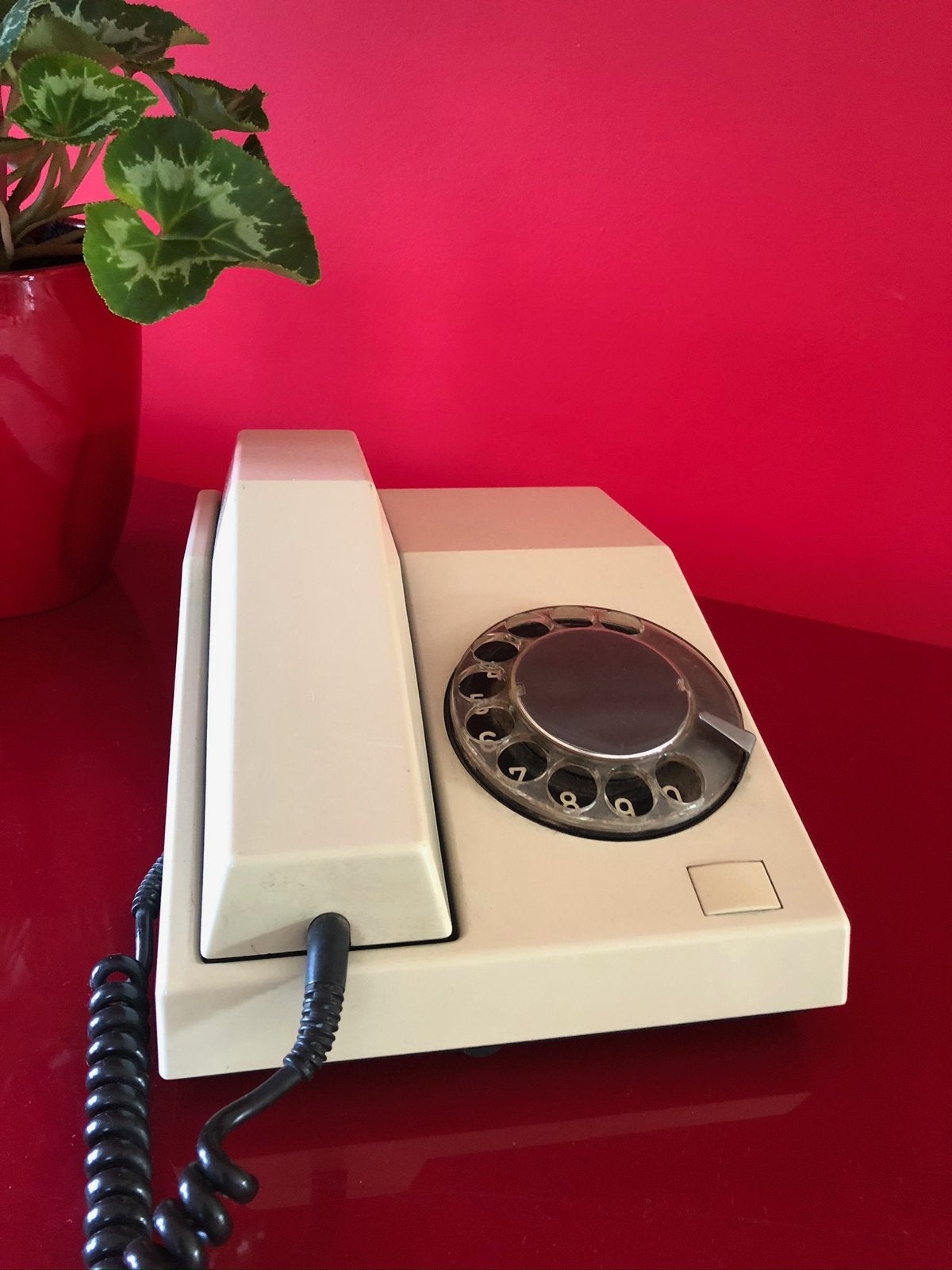 Vintage Téléphone Fixe Rétro avec Plaque Tournante, Télécoms, Enlèvement ou Envoi, Utilisé, Avec cadran rotatif