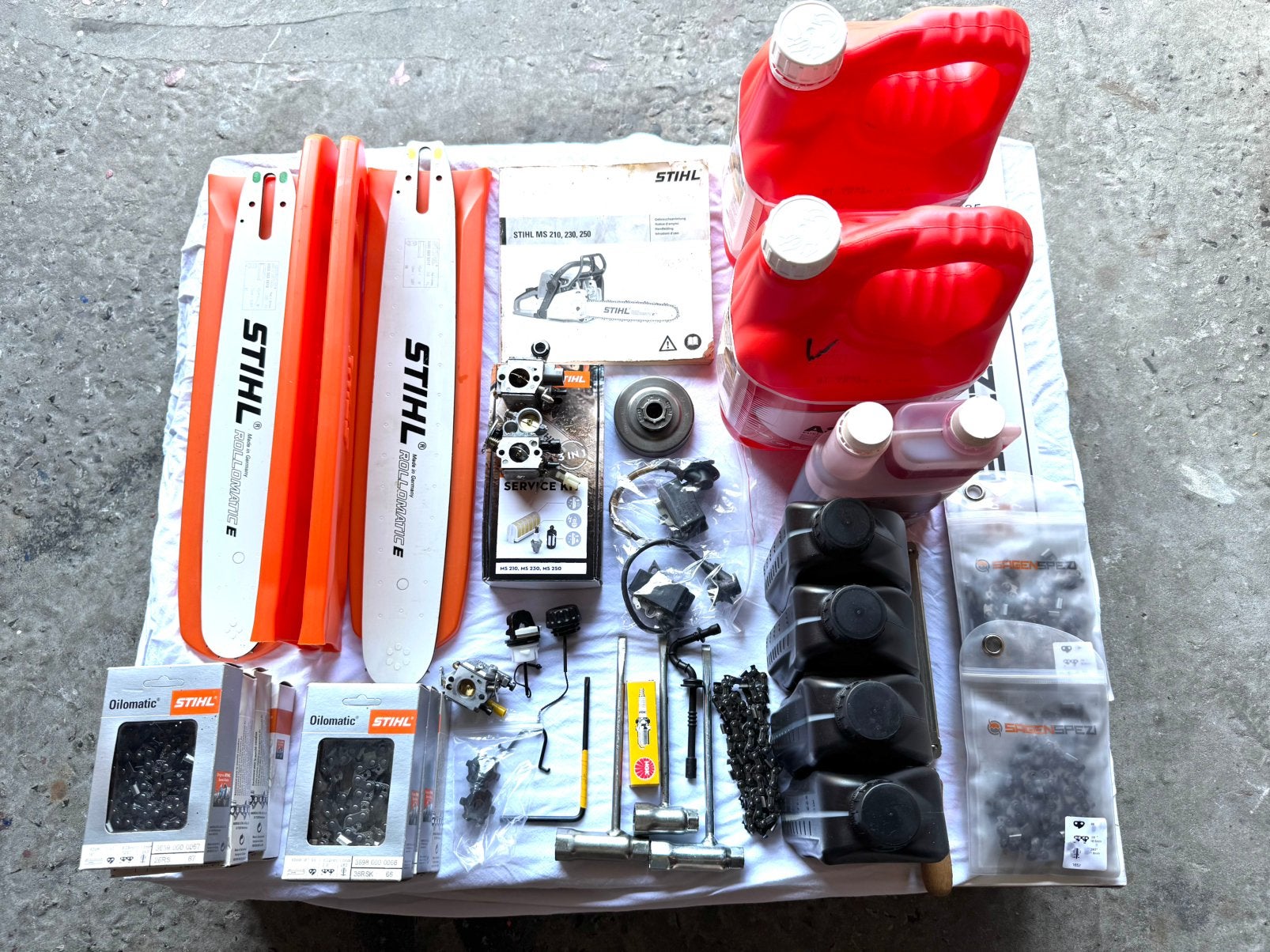 Stihl kettingzagen toebehoren, Ophalen