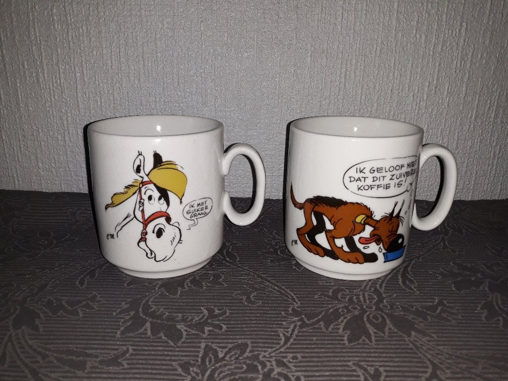 Mugs avec personnages de Lucky Luke, Collections, Enlèvement ou Envoi, Autres personnages, Utilisé, Ustensile