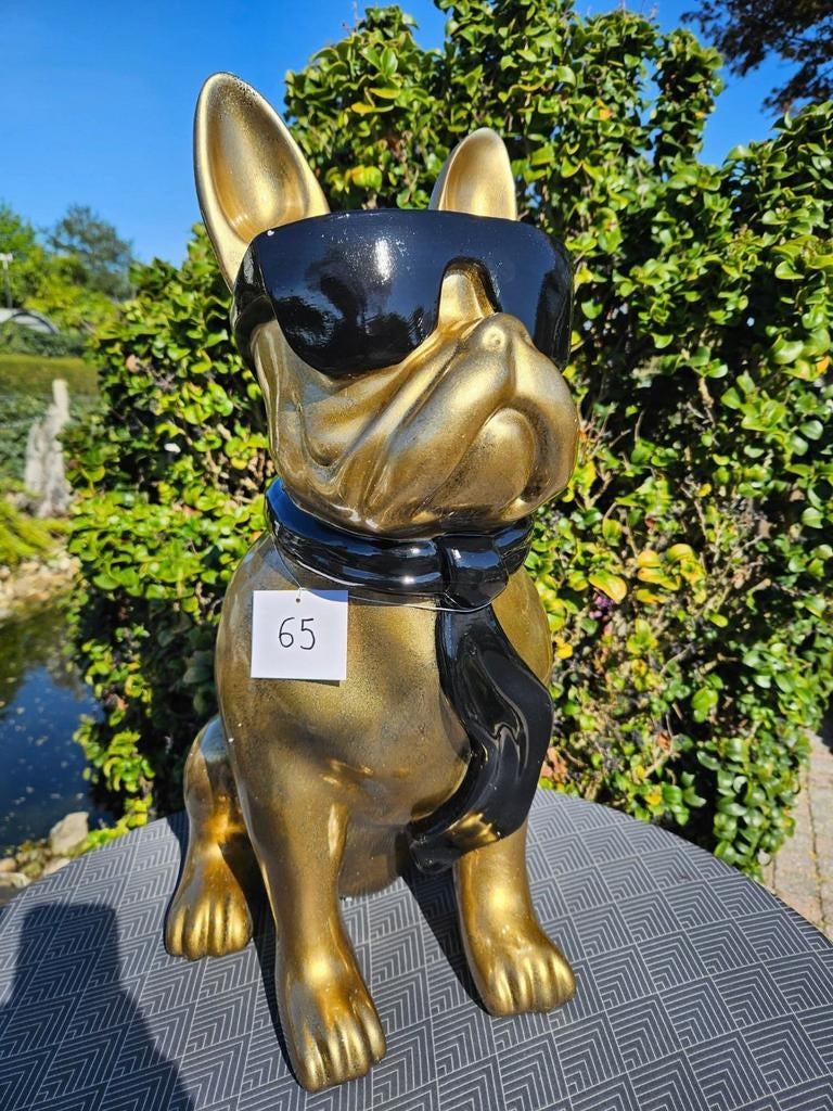 Franse bulldog 60hoog, Ophalen, Nieuw, Kunststof, Dierenbeeld